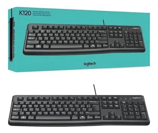 Teclado Logitech K120 USB Preto