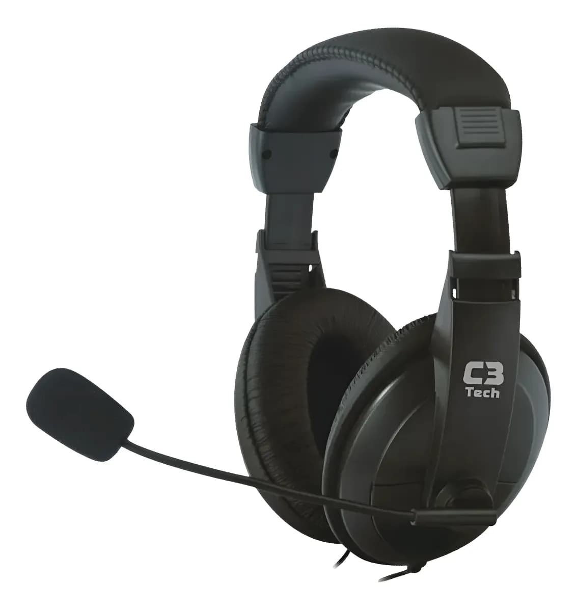 Headset Fone De Ouvido Com Microfone C3 Tech Ph-60bk Comfort
