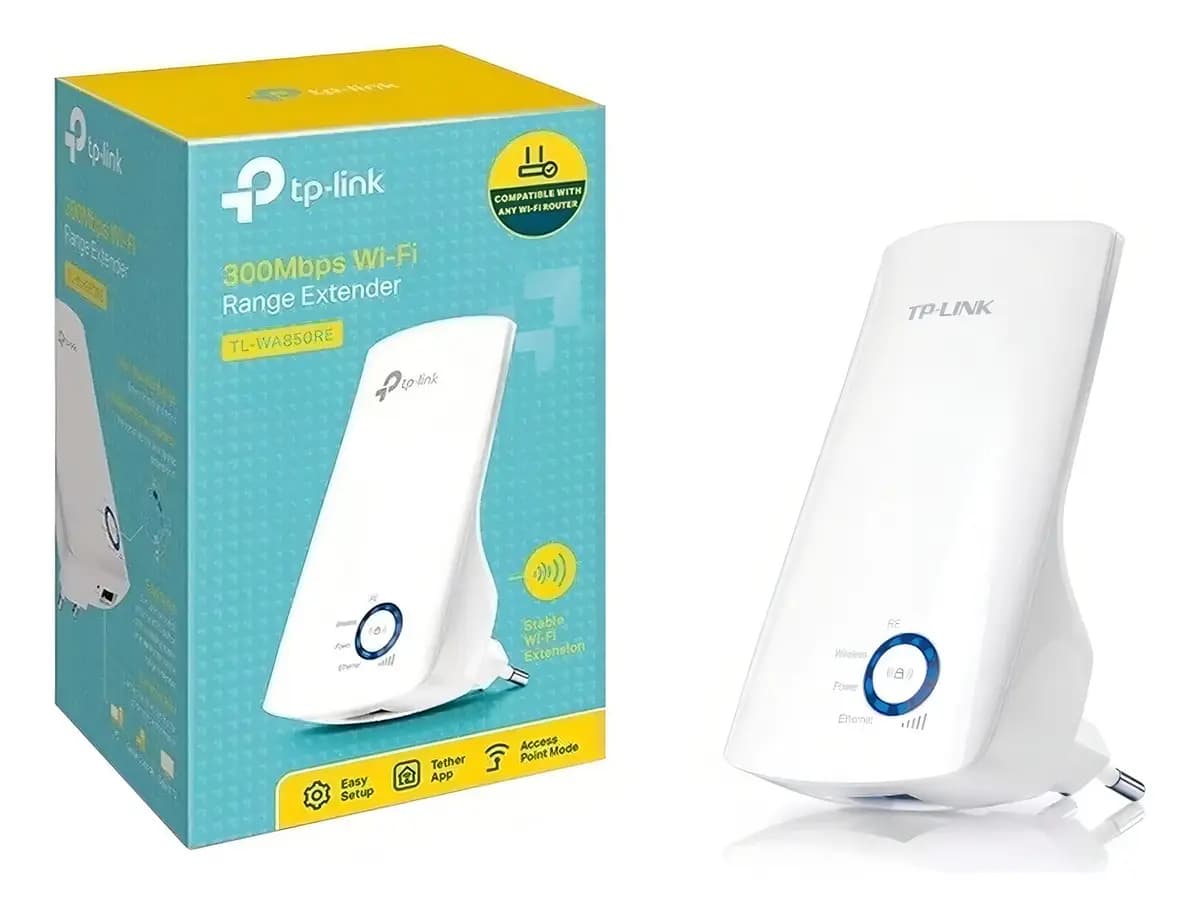 Repetidor De Sinal Wireless Wi-fi 300mbps Tl-wa850re Tp-link Cor Branco